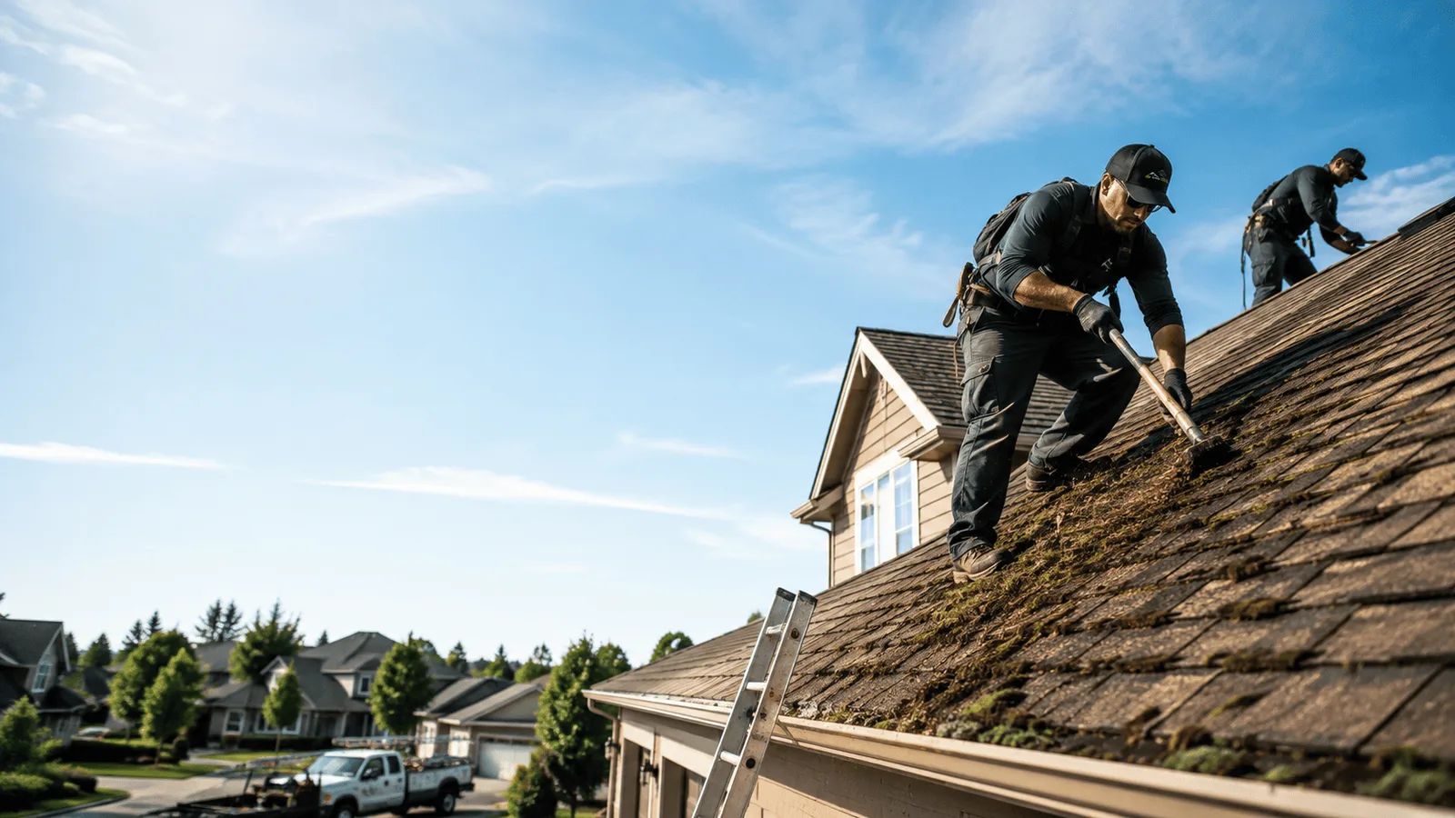 Roof Moss Removal in Chambersburg, IL near me
